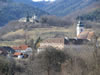 Welterbesteig, Blick nach Niederranna Burg Ranna, Kirche und Schloss Prandhof